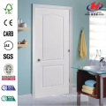 36 in. x 80 in. Smooth 2-Panel Arch Top Hollow Core Primed Composite Single Prehung Interior Door